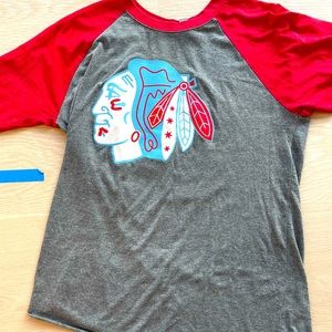 Chicago BlackhawkS Baseball Tee Jersey